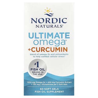 Nordic Naturals, Ultimate Omega + 薑黃素，60 粒軟膠囊