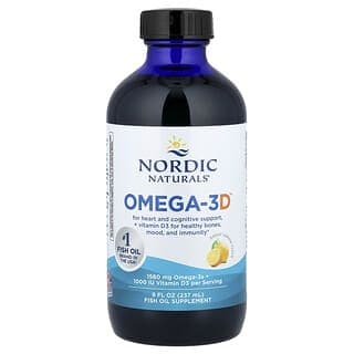 Nordic Naturals, Omega-3D，檸檬，8 液量盎司（237 毫升）