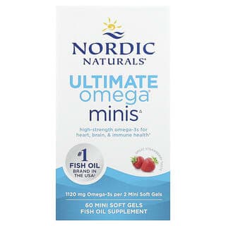 Nordic Naturals, Ultimate Omega® 2X，草莓味，60 粒迷你軟膠囊（每粒軟膠囊 560 毫克）