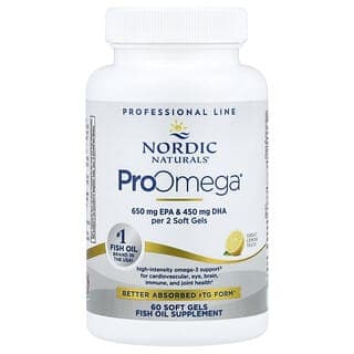 Nordic Naturals, ProOmega® 軟膠囊，檸檬味，60 粒（每粒 640 毫克）