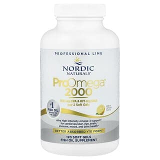 Nordic Naturals, ProOmega® 2000，檸檬味，120 粒軟膠囊（每粒軟膠囊 1,075 毫克）