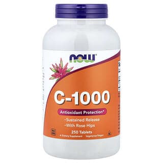 NOW Foods, C-1000，250 片