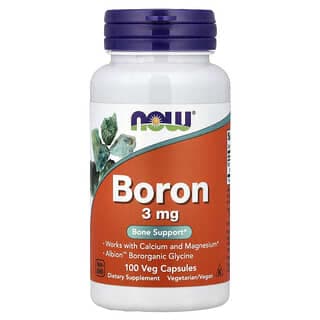 NOW Foods, 硼，3 毫克，100 粒素食膠囊