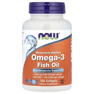 諾奧, Omega-3 魚油，1000 毫克，180 EPA-120 DHA，100 粒軟凝膠