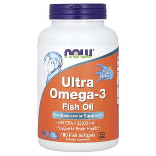 NOW Foods, Ultra Omega-3 魚油，180 粒魚軟膠囊