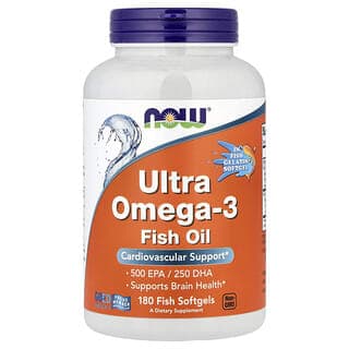 NOW Foods, Ultra Omega-3 魚油，180 粒魚軟膠囊