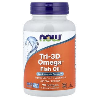 NOW Foods, Tri-3D Omega™ 魚油，90 粒軟膠囊