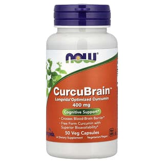 NOW Foods, CurcuBrain™，400 毫克，50 粒素食膠囊