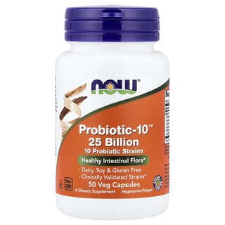 NOW Foods, Probiotic-10™ 250 億，50 粒素食膠囊