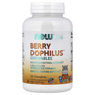 NOW Foods, Berry Dophilus，兒童，20 億 CFU、，120 片咀嚼片