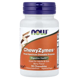 NOW Foods, ChewyZymes™ 咀嚼片，漿果味，90 片