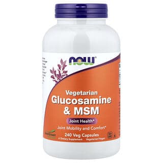 NOW Foods, 素食氨基葡萄糖 MSM，240 粒素食膠囊