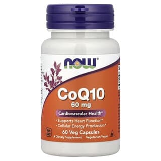 NOW Foods, 輔酶 Q10，60 毫克，60 粒素食膠囊