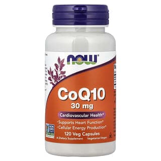NOW Foods, 輔酶 Q10，30 毫克，120 粒素食膠囊