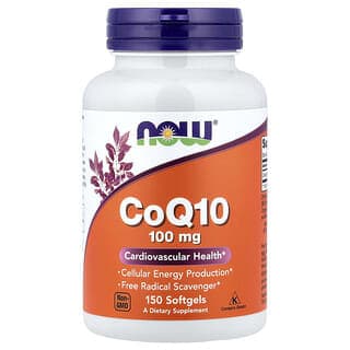 NOW Foods, 輔酶 Q10，100 毫克，150 粒軟膠囊