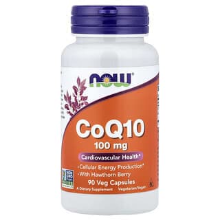 NOW Foods, 輔酶 Q10，含山楂果，90 粒素食膠囊