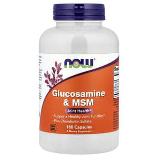 NOW Foods, 葡萄糖胺和MSM，180 素食膠囊