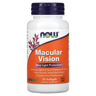NOW Foods, Macular Vision，藍光保護，50 粒軟凝膠
