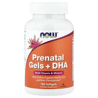 NOW Foods, 產前凝膠 + DHA，180 粒軟膠囊