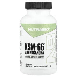 NutraBio, KSM-66®，南非醉茄，600 毫克，60 粒膠囊