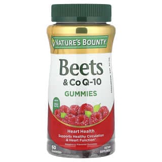 Nature's Bounty, 甜菜和輔酶 Q10 軟糖，樹莓味，60 粒軟糖