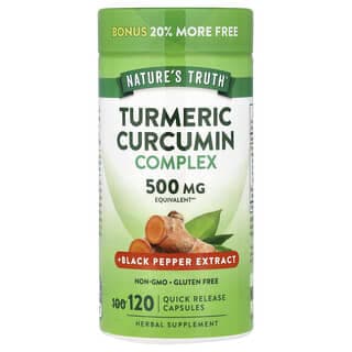 Nature's Truth, 姜黃素復合物加黑胡椒提取物，500 毫克，120 粒速釋膠囊