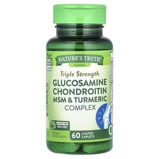 Nature's Truth, 三倍功效殼糖胺軟骨素 MSM 和薑黃複合物，60 片包衣囊片