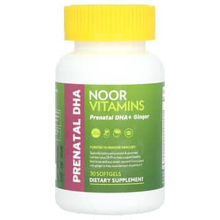 Noor Vitamins, 產前 DHA + 姜，30 粒軟膠囊