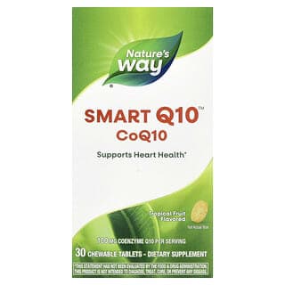 Nature's Way, Smart Q10™，熱帶水果，100 毫克，30 片咀嚼片