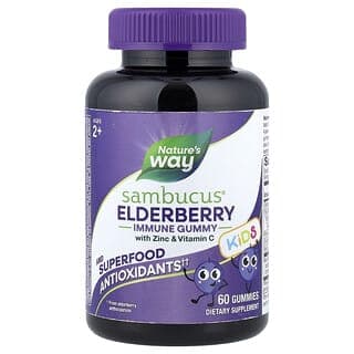 Nature's Way, 兒童接骨木，標準化接骨木果軟糖，60 粒