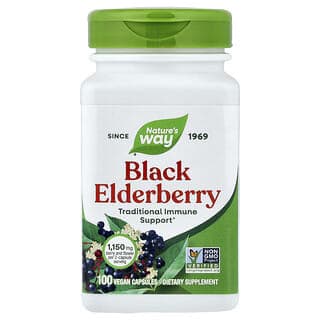 Nature's Way, 黑接骨木果，100 粒全素膠囊（每粒膠囊 575 毫克）