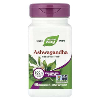 Nature's Way, 南非醉茄，標準化提取物，500 毫克，60 粒全素膠囊（每粒膠囊 250 毫克）