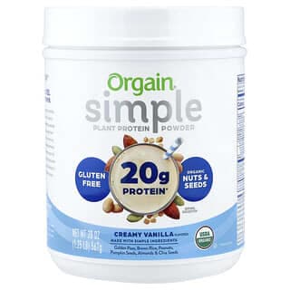 Orgain, Simple，有機植物蛋白質粉，香草味，1.25 磅（567 克）
