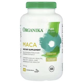 Organika, MACA，750 毫克，180 粒素食膠囊