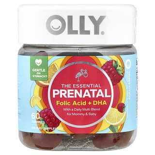 OLLY, The Essential，產前，葉酸 + DHA，甜柑橘味，60 粒軟糖