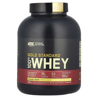 Optimum Nutrition, Gold Standard, 全 乳清蛋白質粉，香蕉奶油口味，5磅（2273克）