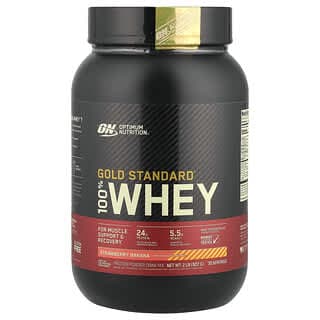 Optimum Nutrition, 金標準全乳清蛋白，草莓香蕉味，2 磅（907 克）