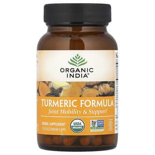 Organic India, 薑黃配方，關節活動度和支撐力，90 粒素食膠囊