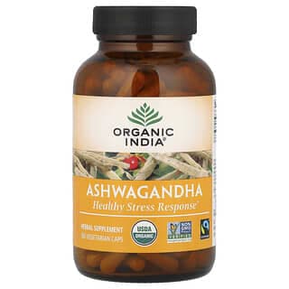 Organic India, 南非醉茄，180 粒素食膠囊（每粒 400 毫克）