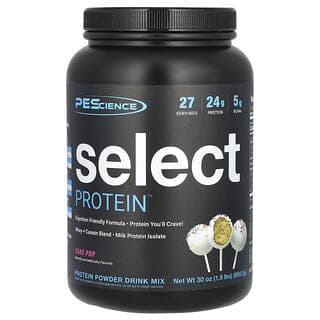 PEScience, Select Protein™ 蛋白質粉混合飲品，蛋糕棒棒糖味，1.9 磅（850.5 克）