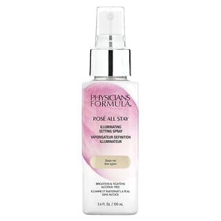 Physicians Formula, Rosé All Stay，亮膚定型噴霧，無乙醇，3.4 液量盎司（100 毫升）