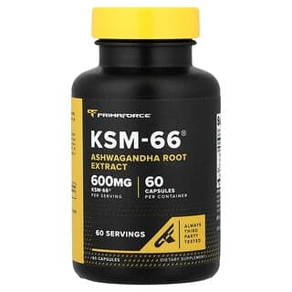 Primaforce, KSM-66 南非醉茄根提取物，600 毫克，60 粒膠囊