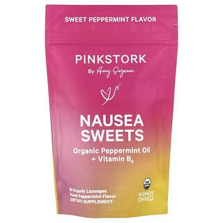 Pink Stork, Nausea Sweets，甜薄荷，30 粒有機錠劑