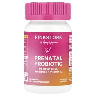 Pink Stork, 產前益生菌 + 維生素 B6，30 粒膠囊