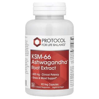 Protocol for Life Balance, KSM-66 南非醉茄根® 提取物，600 毫克，90 粒素食膠囊