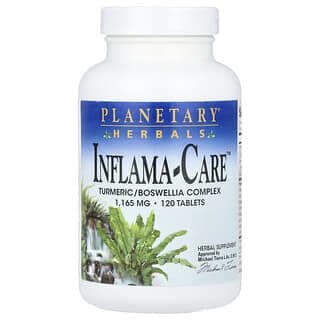 Planetary Herbals, Inflama-Care™，姜黃/乳香復合物，120 片