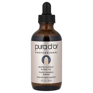 Pura D'or, 專業，有機生物維生素角質層和指甲油，4 液量盎司（118 毫升）