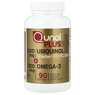 Qunol, Plus 泛醇 + Omega-3，90 粒軟膠囊