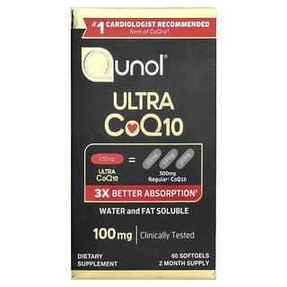 Qunol, 超級 CoQ10，100 毫克，60 粒軟膠囊