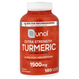 Qunol, 特強型薑黃，1500 毫克，180 粒素食膠囊（每粒膠囊 500 毫克）